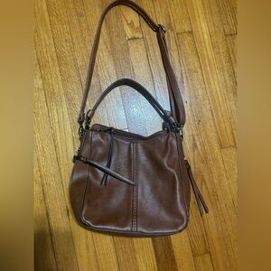 Realer Hobo Shoulder Bag Purse Vegan Leather Camel Brown Everyday Wear Casual